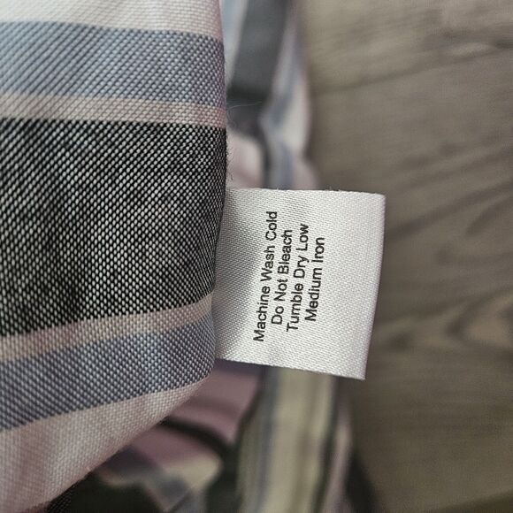 Native Code Shirt Grey Striped Men's Large Short Sleeve Button Down Casual - Picture 5 of 6